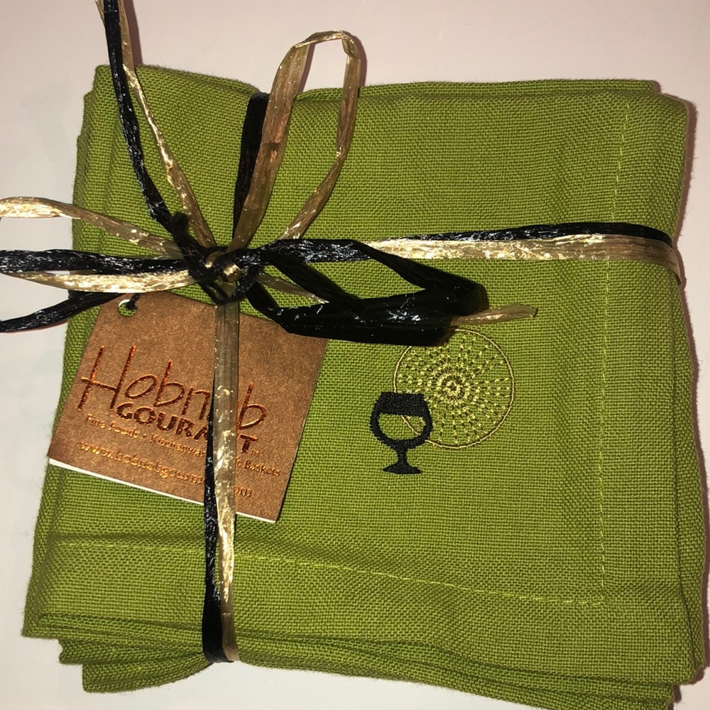 New Set of 6 Danica Linen Cocktail Napkins